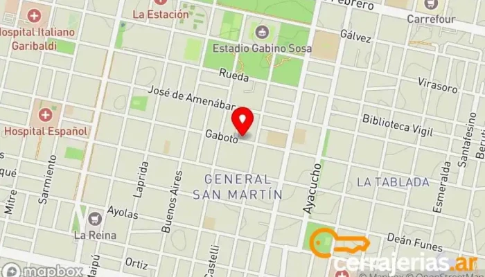 mapa de Cerrajeria Lo del Fer Cerrajero en Rosario