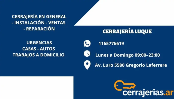Cerrajeria Luque Del Propietario - Gregorio de Laferrere