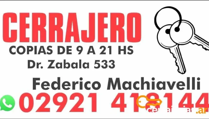 Cerrajeria Machiavelli -  Instagram - Monte Hermoso