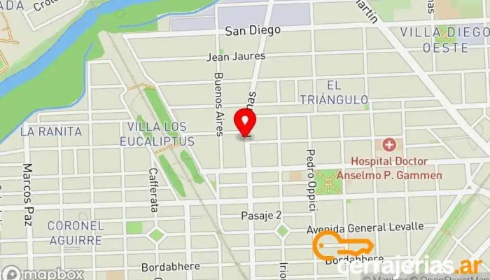 mapa de Cerrajeria Mamre Cerrajero en Villa Gdor. Galvez