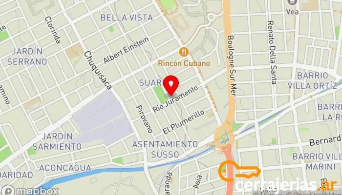mapa de Cerrajeria Cerrajero en Godoy Cruz
