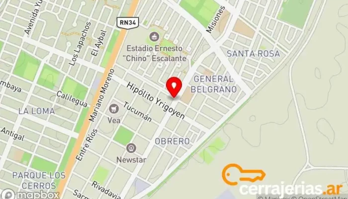 mapa de Cerrajeria Cerrajero en Libertador Gral San Martín