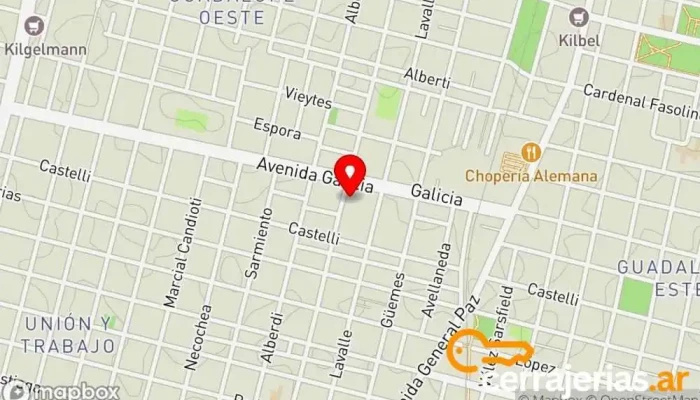 mapa de Cerrajeria Marcos Cerrajero en Santa Fe de la Vera Cruz