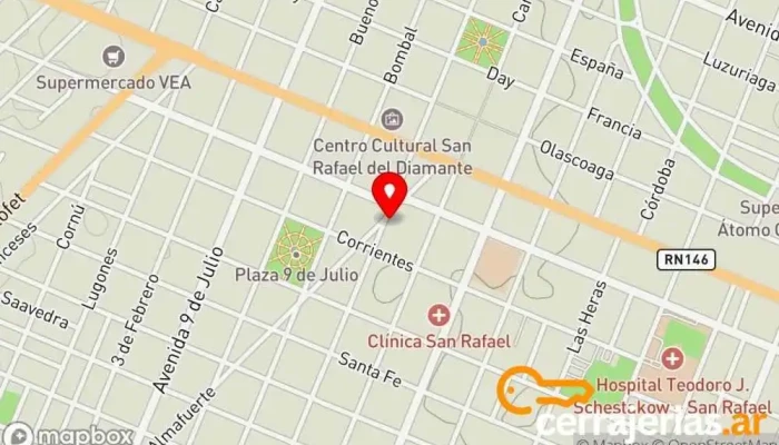mapa de Cerrajería Marquez Cerrajero en San Rafael