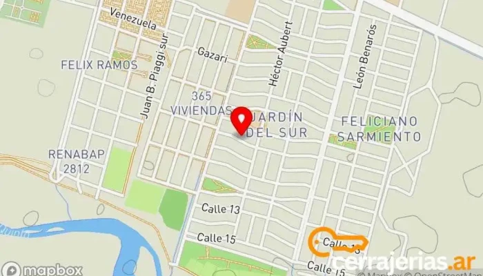 mapa de Cerrajería Martin Kucich (Urgencias 24hs) Cerrajero en Villa Mercedes