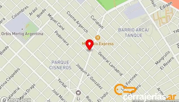 mapa de CERRAJERIA MAYO Cerrajero en Villa Adelina