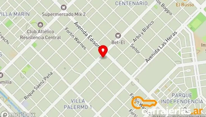 mapa de Cerrajeria Mendoza Cerrajero en Resistencia