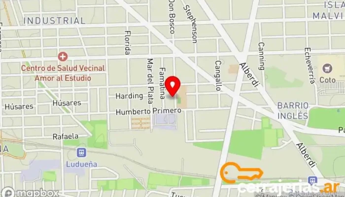 mapa de Cerrajeria MHM Cerrajero en Rosario