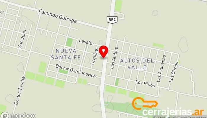 mapa de Cerrajeria Miguel Santa Fe Capital Cerrajero en Santa Fe de la Vera Cruz