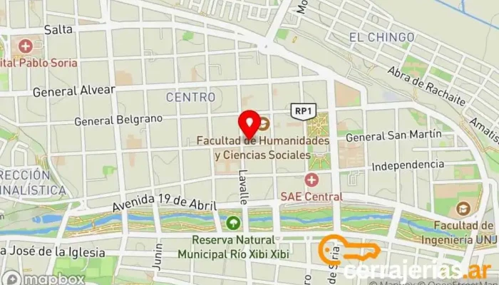 mapa de Cerrajería Miguelito Cerrajero en San Salvador de Jujuy