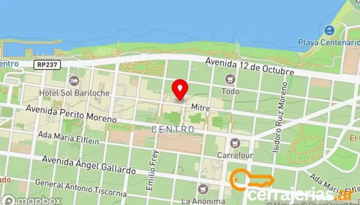 mapa de Cerrajeria Mitre Cerrajero en San Carlos de Bariloche