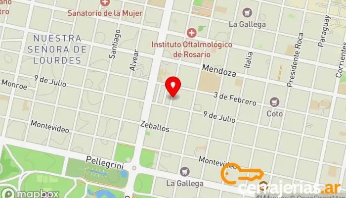 mapa de Cerrajería Moby Dick Cerrajero en Rosario