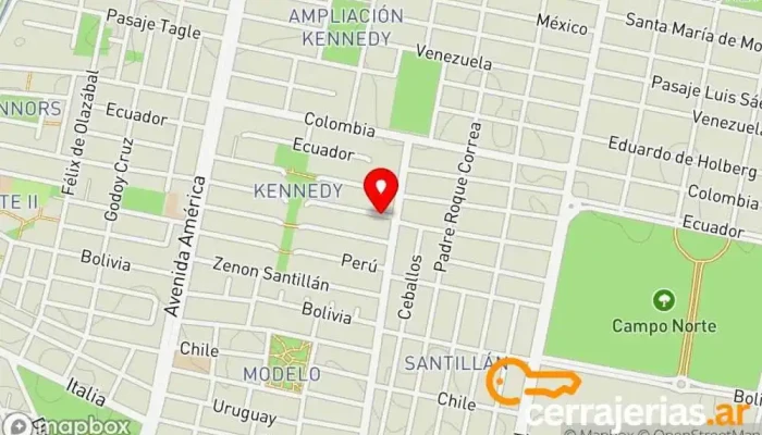 mapa de Cerrajeria molina majmud Cerrajero, Servicio de duplicación de llaves en San Miguel de Tucumán