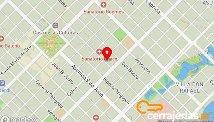mapa de CERRAJERIA MOLINARI Cerrajero en Resistencia