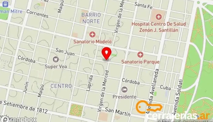 mapa de CERRAJERIA MOVIL EL CONDOR Cerrajero en San Miguel de Tucumán