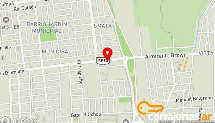 mapa de Cerrajería movil Dentista en Las Heras