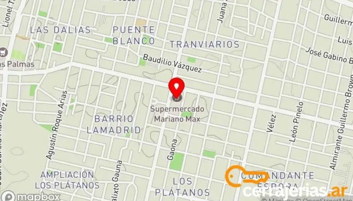 mapa de Cerrajería Mundial Cerrajero en Córdoba