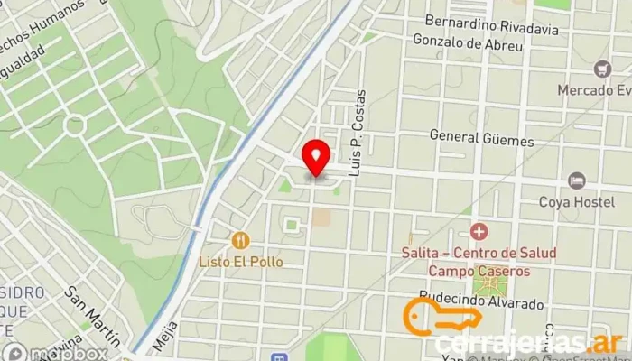mapa de Cerrajeria NEF Cerrajero en Salta