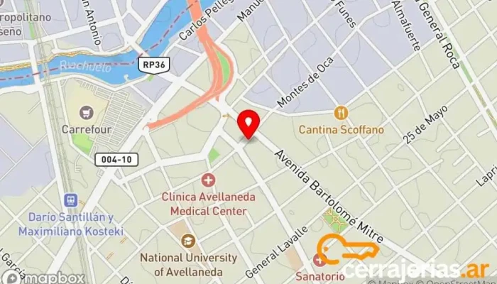 mapa de Cerrajería Nicolás Cerrajero en Gran Buenos Aires