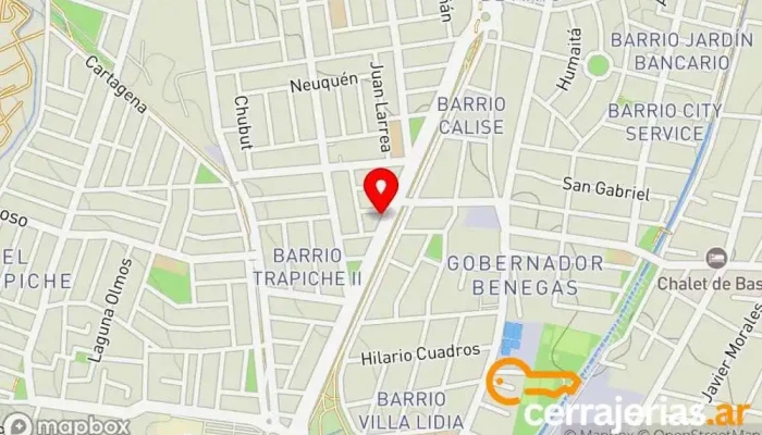 mapa de Cerrajeria Omares  en Godoy Cruz
