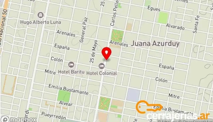 mapa de Cerrajería Orán Cerrajero en San Ramon de la Nueva Oran
