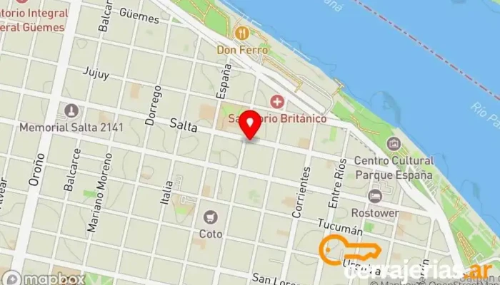 mapa de Cerrajeria Papillon Cerrajero en Rosario