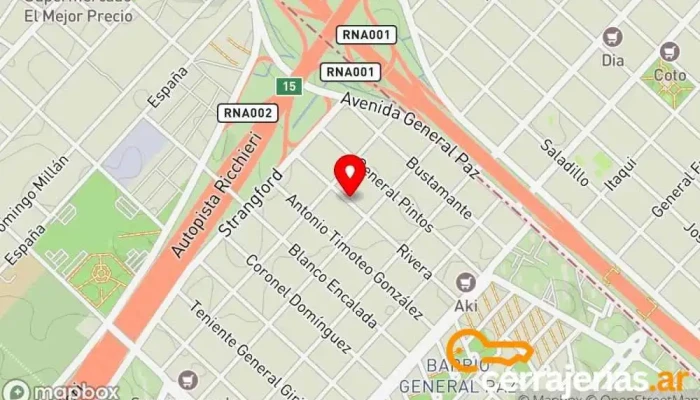mapa de CERRAJERIA PENTAGONO VILLA CELINA MADERO TAPIALES Cerrajero en Villa Celina