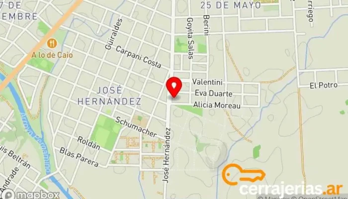 mapa de Cerrajería Pergamino Cerrajero en Pergamino