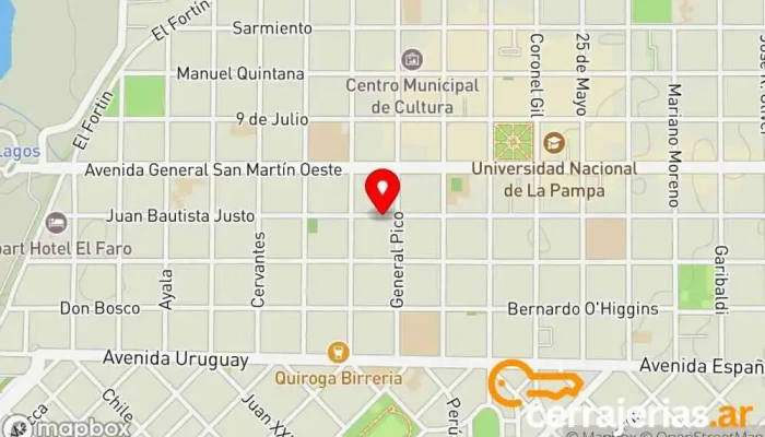 mapa de Cerrajería pico Cerrajero en Santa Rosa
