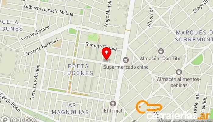 mapa de CERRAJERIA Poeta Lugones Cerrajero en X5008ALF