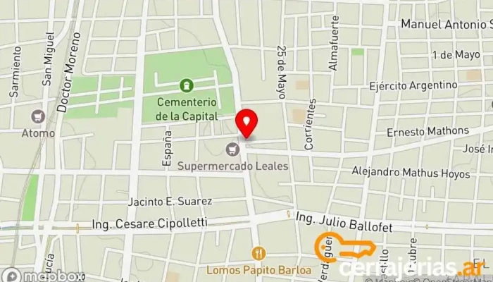 mapa de Cerrajeria Pori Cerrajero en Las Heras