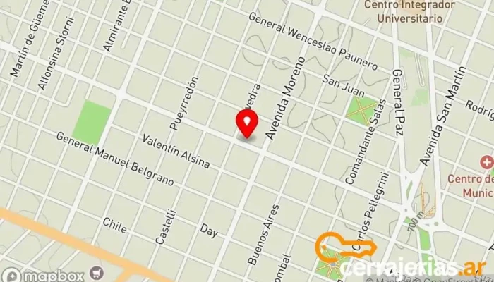 mapa de Cerrajería Rivadavia Cerrajero en San Rafael