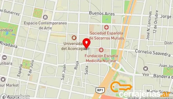 mapa de CERRAJERIA SALTA Cerrajero en Mendoza