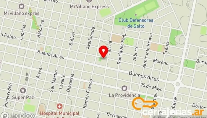 mapa de Cerrajeria Salto  en Salto