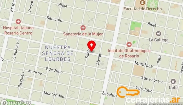 mapa de Cerrajeria San Jose Cerrajero en Rosario