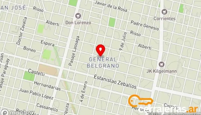 mapa de CERRAJERÍA SANTA FE Cerrajero en Santa Fe de la Vera Cruz