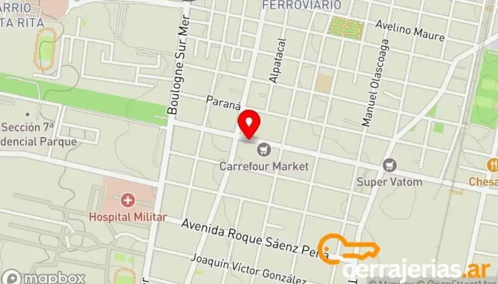 mapa de Cerrajeria suipacha Cerrajero en Mendoza