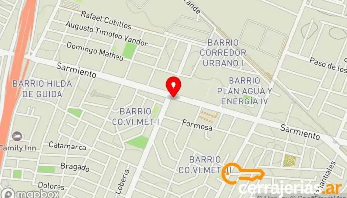 mapa de Cerrajeria Terrada Cerrajero en Godoy Cruz