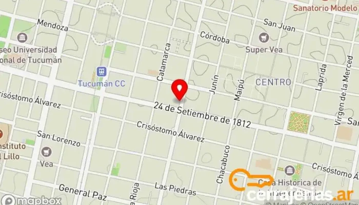 mapa de Cerrajería Tito Parra Cerrajero en San Miguel de Tucumán