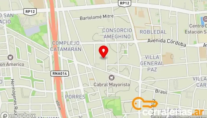mapa de Cerrajeria TOM  en J5402GBC