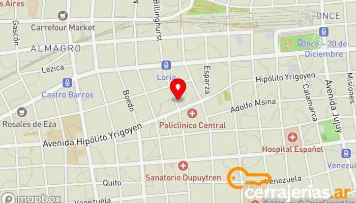 mapa de CERRAJERIA Viento Norte Cerrajero en ACD