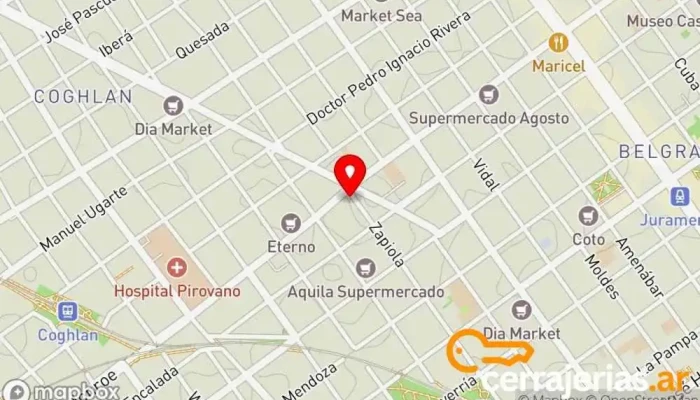 mapa de Cerrajería Vigo Hermanos Cerrajero, Proveedor de puertas en Cdad. Autónoma de Buenos Aires