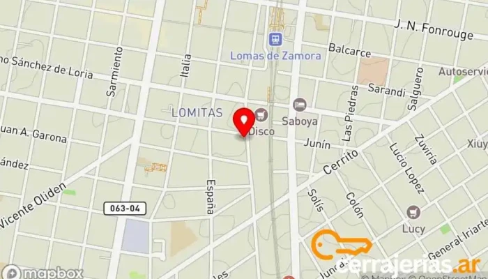 mapa de CERRAJERIA VISION Cerrajero en Lomas de Zamora