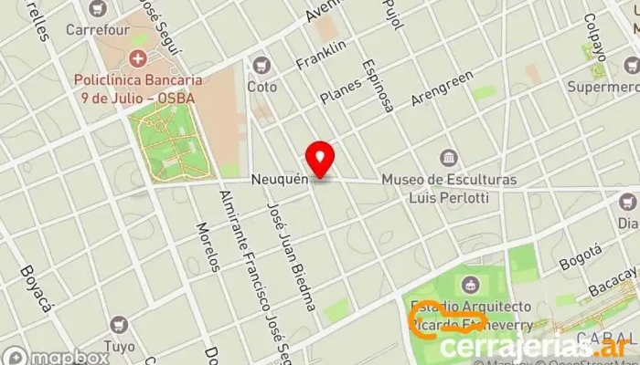 mapa de Cerrajería y ferretería Dario Cerrajero en CKR