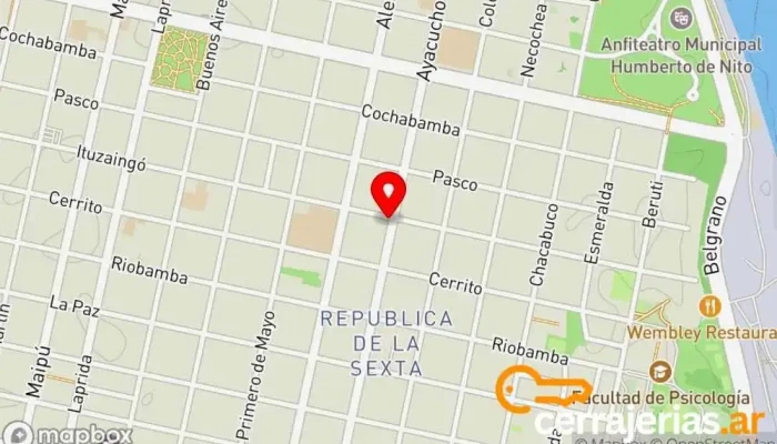 mapa de Cerrajería y Ferretería El Pato Cerrajero, Ferretería en Rosario