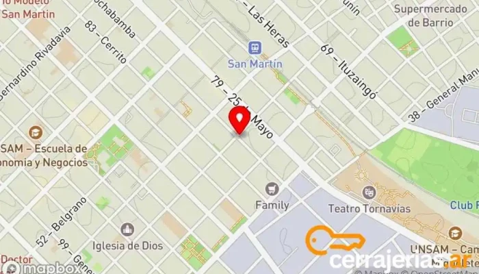 mapa de Cerrajería y Ferretería La Esquina Cerrajero en Gran Buenos Aires