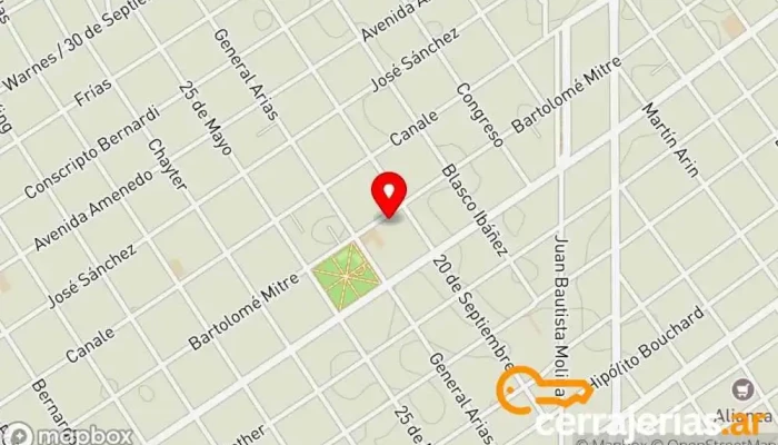 mapa de Cerrajerías de Casas y Autos-urgencias 24 Hs. Cerrajero en José Marmol