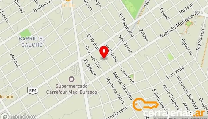 mapa de Cerrajerías de Casas y Autos-urgencias 24 Hs. Cerrajero en Claypole
