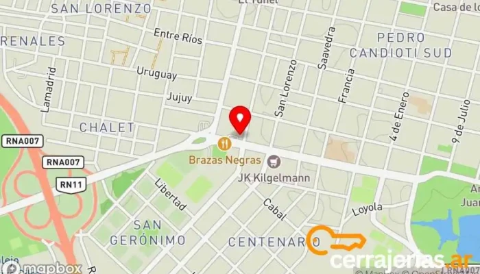 mapa de Cerrajerías Cerrajero en EOO