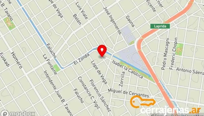 mapa de Cerrajero 24hs a domicilio Maximo  en Lomas de Zamora